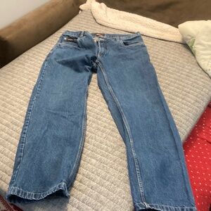 Relaxed Fit Blue Jeans with Straight Leg